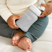 Glass Baby Bottle Healthy+ 150 ml Quiet Grey - Everyday Baby