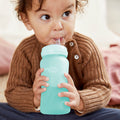 Glass Straw Bottle Healthy + 240ml Mint Green - Everyday Baby