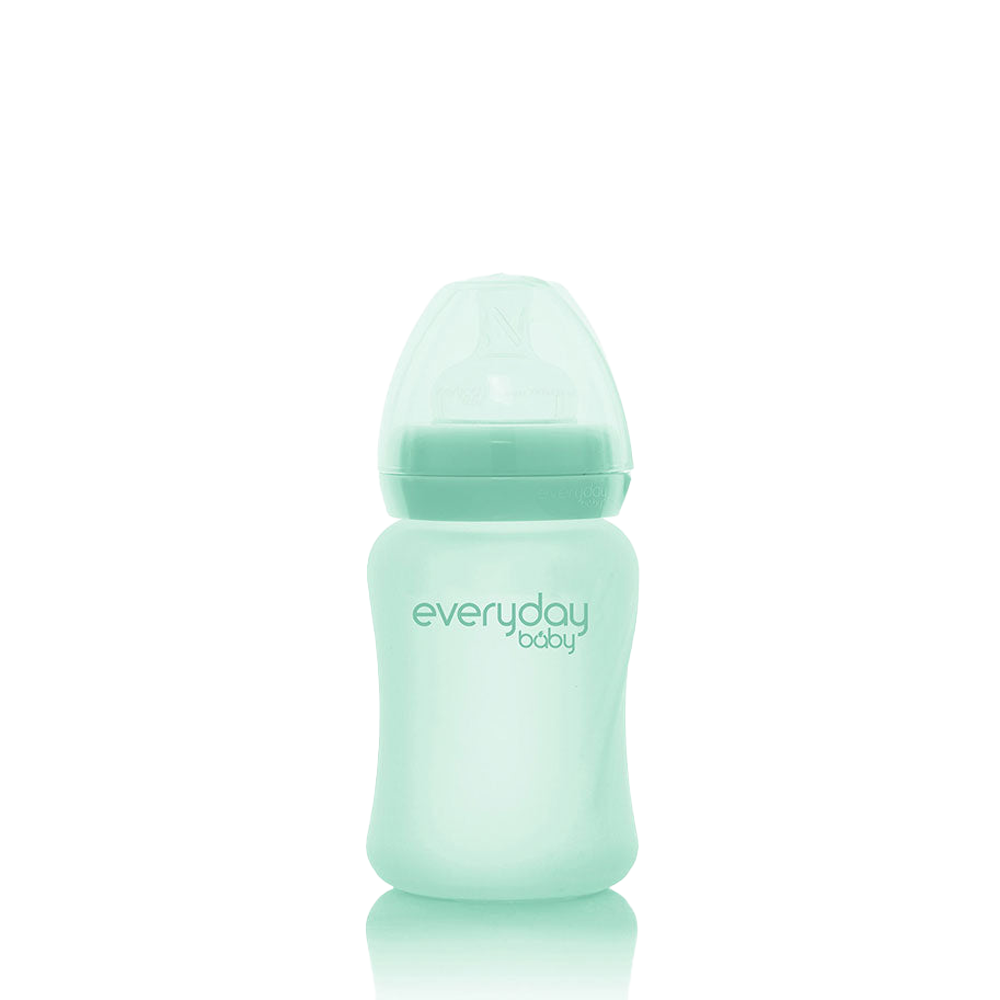 Glass Baby Bottle Healthy+ 150 ml Mint Green - Everyday Baby