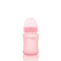 Glass Baby Bottle Healthy+ 150 ml Rose Pink - Everyday Baby