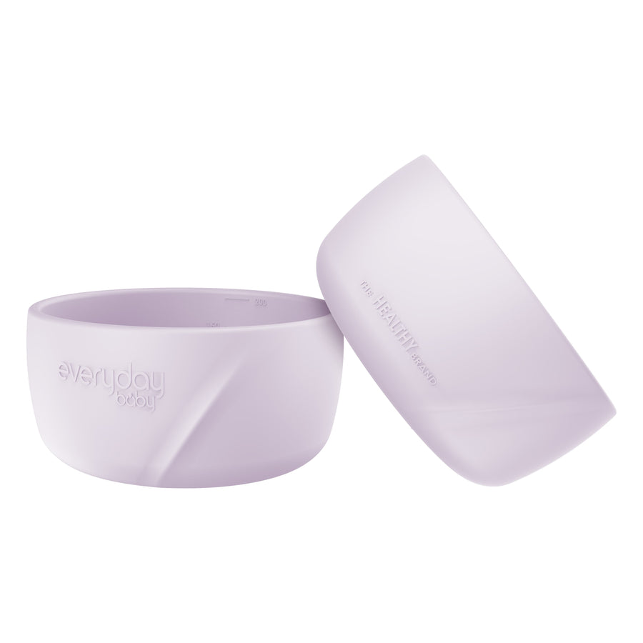 Silicone Baby Bowl 2-pack Light Lavender - Everyday Baby