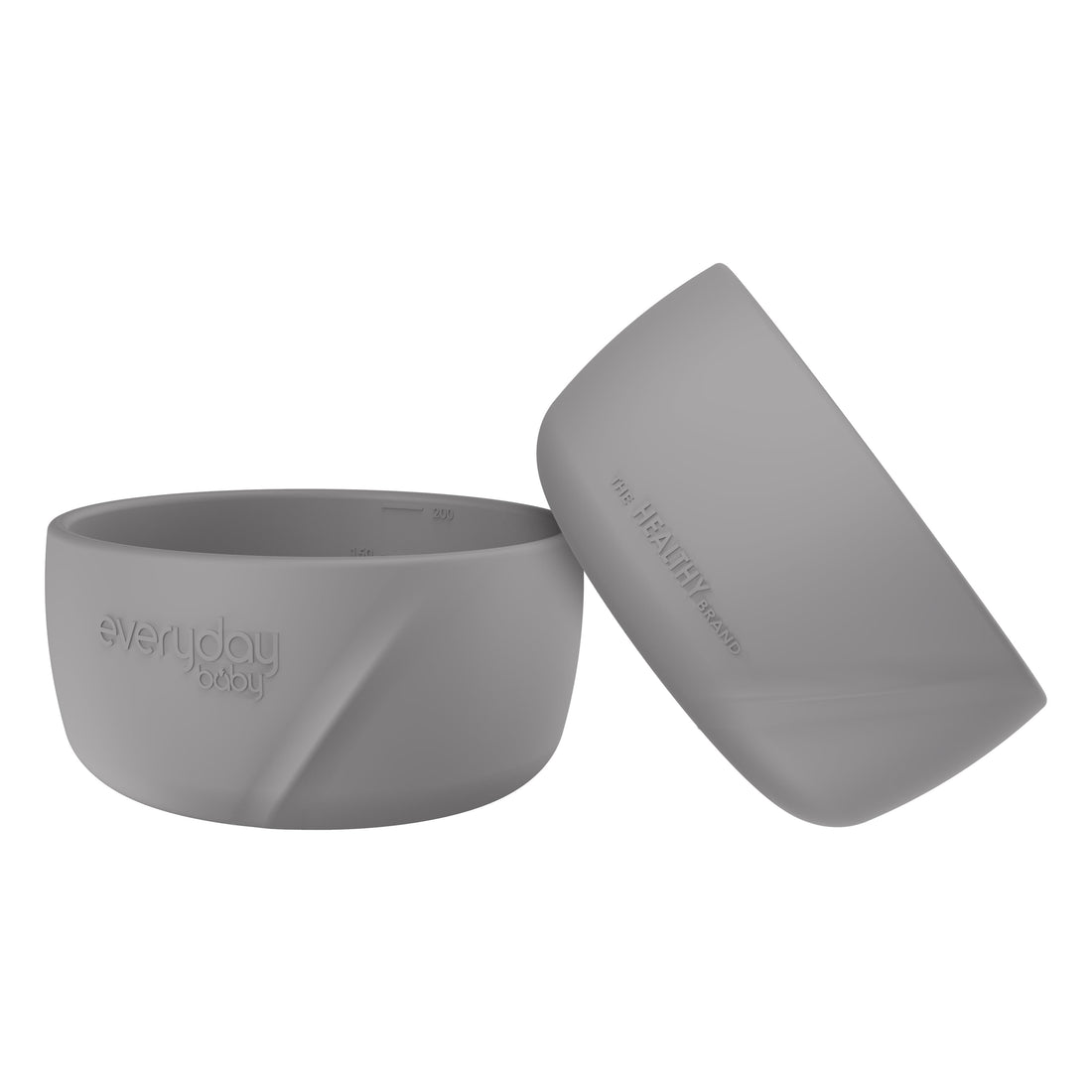 Silicone Baby Bowl 2-pack Quiet Grey - Everyday Baby