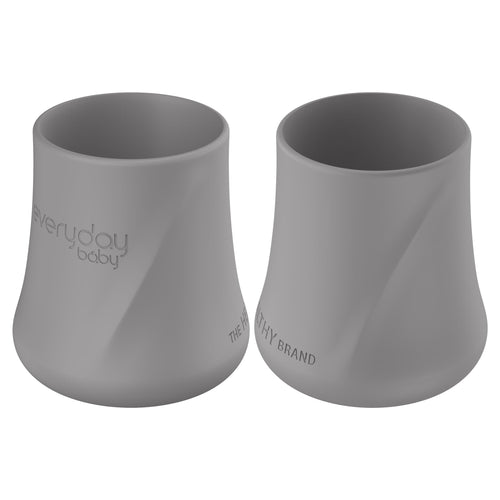 Silicone Cup 2-pack Quiet Grey - Everyday Baby