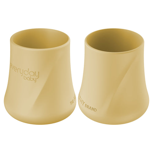 Silicone Cup 2-pack Soft Yellow - Everyday Baby