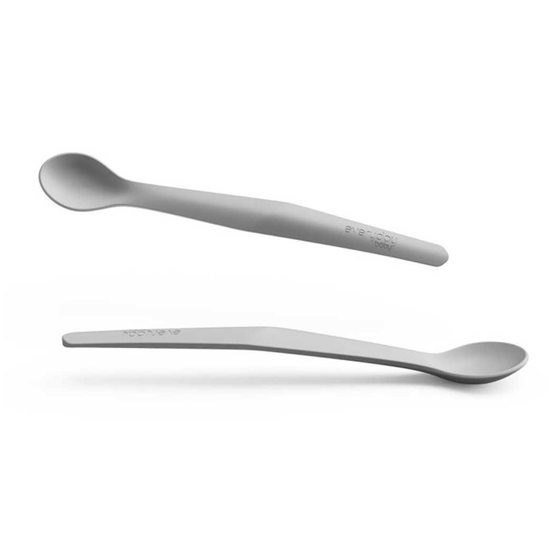 Silicone Spoon Quiet Grey 2-Pack - Everyday Baby