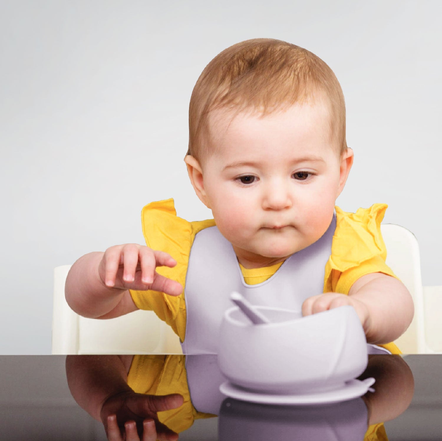 Silicone children's bowl with suction cup