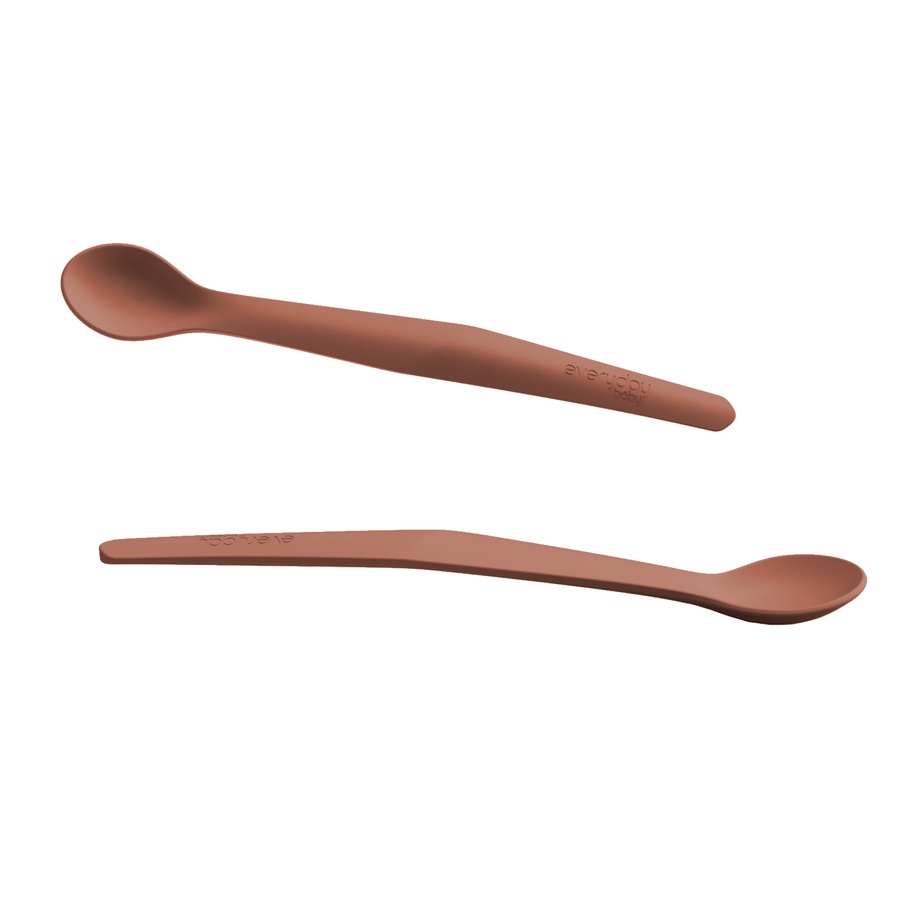 Silicone Spoon Nature Red 2-Pack - Everyday Baby