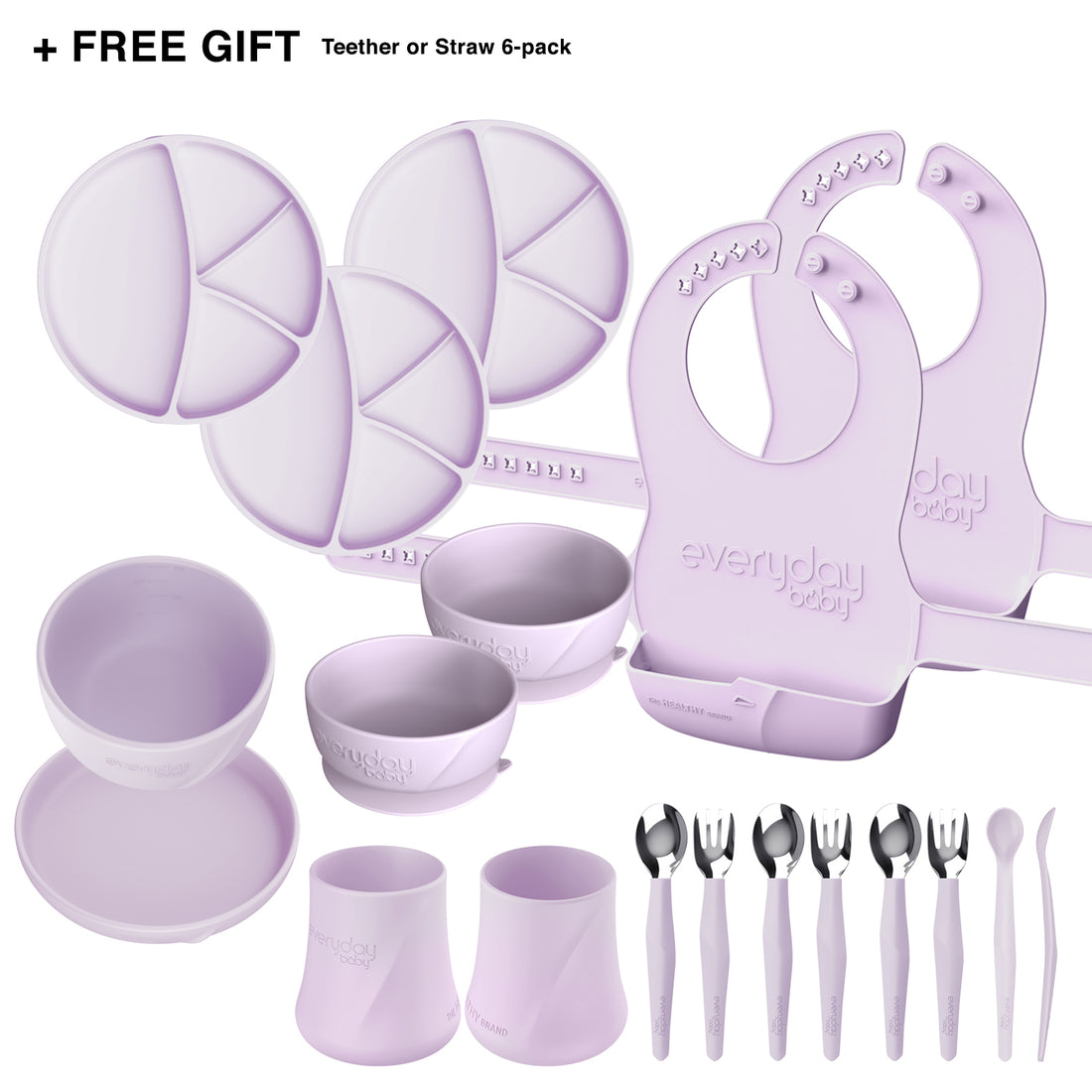 Silicone Suction Plate Set Large - Everyday Baby