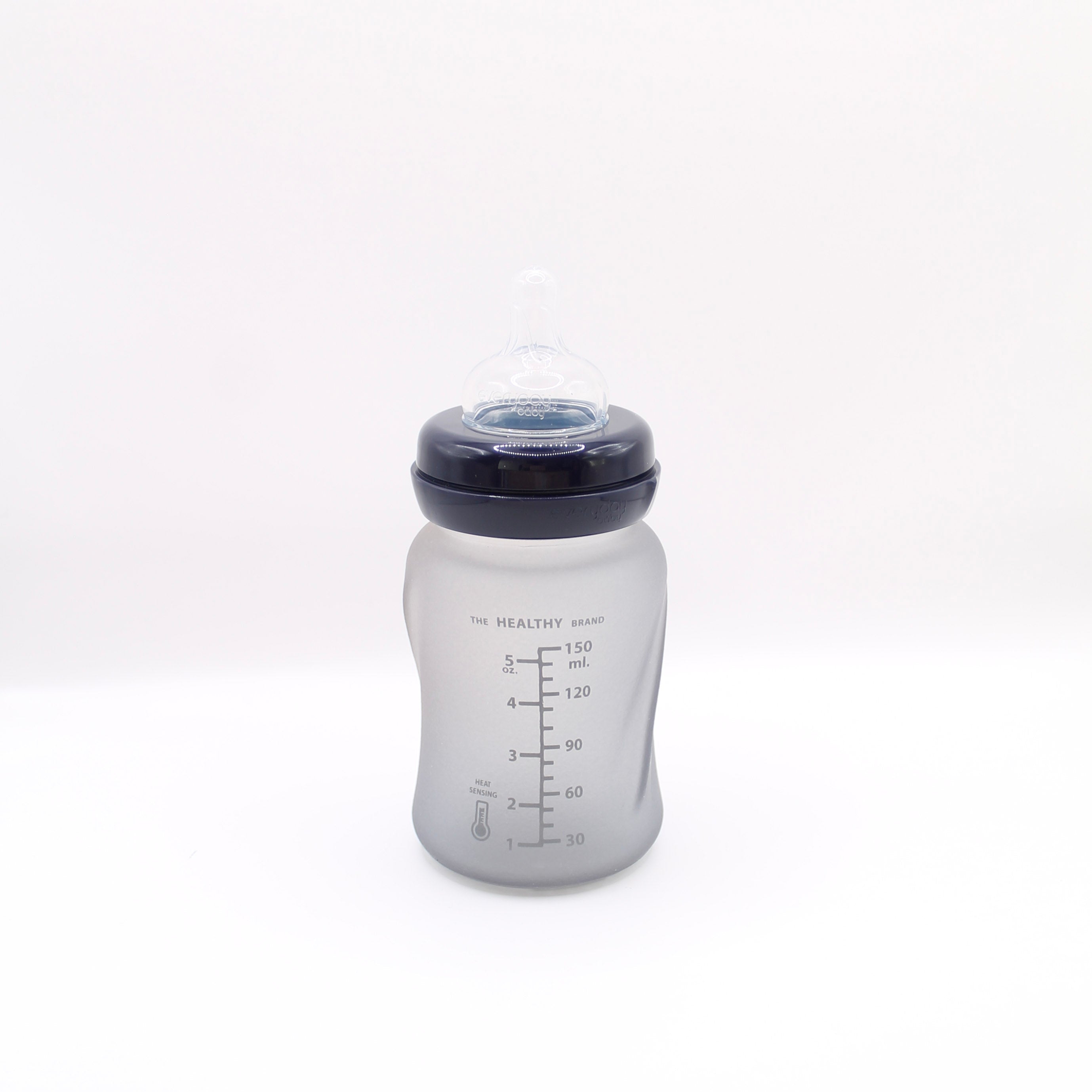 Glass baby bottle that indicates when the temperature is safe - 150 ml