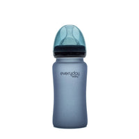 Glass Baby Bottle Heat Sensing 240 ml Blueberry - Everyday Baby