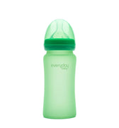 Glass Baby Bottle Heat Sensing 240 ml Green - Everyday Baby