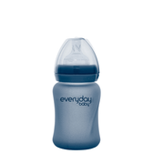 Glass Baby Bottle Heat Sensing Healthy + 150 ml Blueberry - Everyday Baby