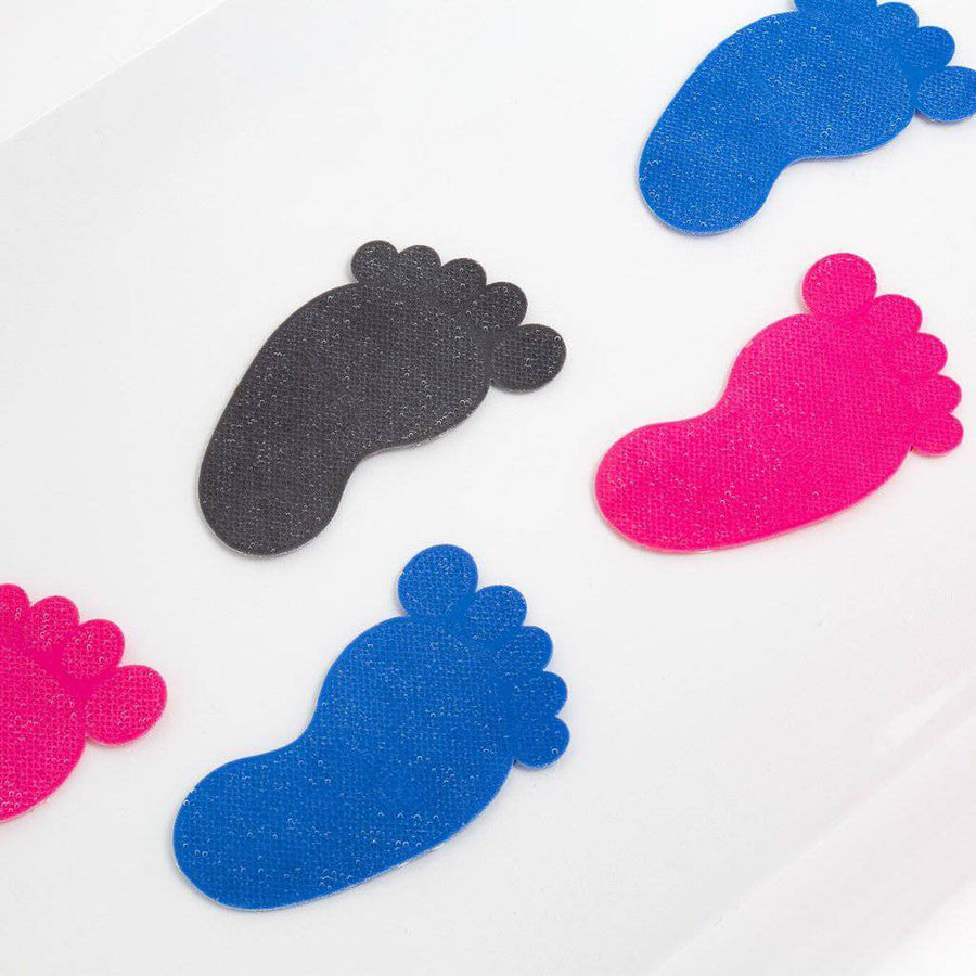 Non Slip Bath Mats Heat Sensing Blue 4-Pack - Everyday Baby