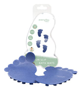 Non Slip Bath Mats Heat Sensing Blue 4-Pack - Everyday Baby