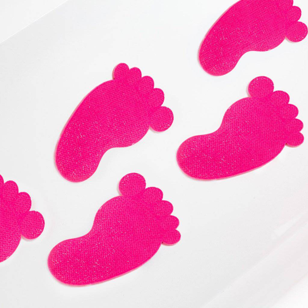 Non Slip Bath Mats Heat Sensing Pink 4-Pack - Everyday Baby