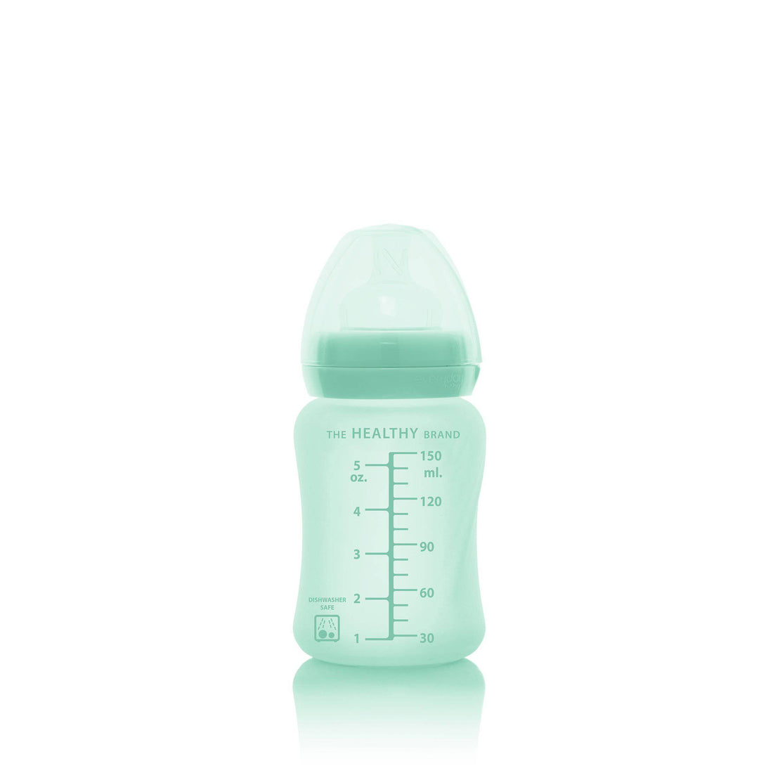 Glass Baby Bottle Healthy+ 150 ml Mint Green - Everyday Baby