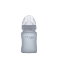 Glass Baby Bottle 150 ml Quiet Grey - Everyday Baby