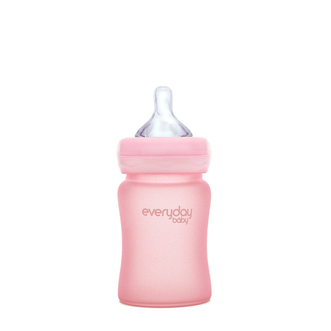 Glass Baby Bottle 150 ml Rose Pink - Everyday Baby