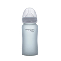 Glass Baby Bottle 240 ml Quiet Grey - Everyday Baby