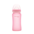 Glass Baby Bottle 240 ml Rose Pink - Everyday Baby