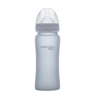 Glass Baby Bottle 300 ml Quiet Grey - Everyday Baby