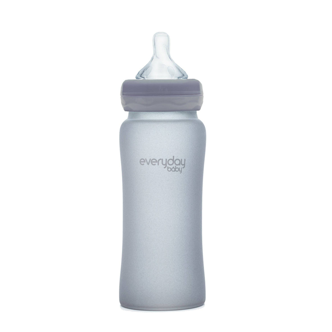 Glass Baby Bottle 300 ml Quiet Grey - Everyday Baby