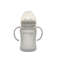 Glass Sippy Cup Healthy + 150 ml Quiet Grey - Everyday Baby