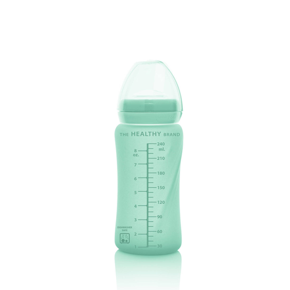 Glass Straw Bottle Healthy + 240ml Mint Green - Everyday Baby