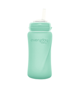 Glass Straw Bottle Healthy + 240ml Mint Green - Everyday Baby